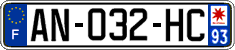 French license plate, SIV (ordinary)