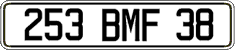 French license plate, FNI
