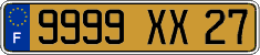 French license plate, FNI
