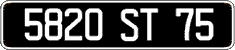 French license plate, FNI