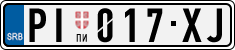 License plate of Serbia, Cars