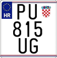 License plate of Croatia, Motorcycles