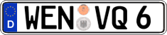 German license plate, Regular plates