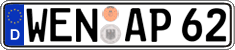 German license plate, Regular plates