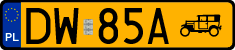 License plates of Poland, Oldtimers