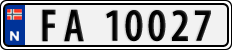License plate of Norway, Cars