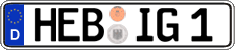 German license plate, Regular plates
