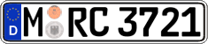 German license plate, Regular plates