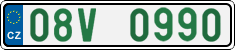 License plate of the Czech Republic, Oldtimers (2001)