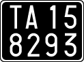 License plate of Italy, Cars (1927 year series)