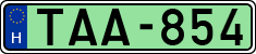 license plates of Hungary, Electric vehicles (1990)