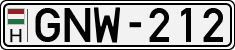 license plates of Hungary, Cars (1990)