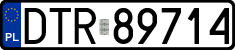 License plates of Poland, Regular car plates