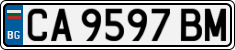 License plate of Bulgaria, Cars