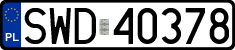 License plates of Poland, Regular car plates