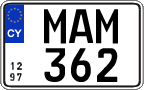 License plate of Cyprus, Regular plates