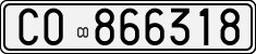 License plate of Italy, Cars (1927 year series)