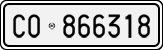 License plate of Italy, Cars (1927 year series)