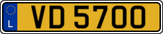 License plate of Luxembourg, 2003 year system