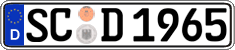 German license plate, Regular plates