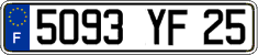 French license plate, FNI