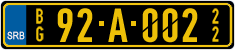 License plate of Serbia, Diplomatic