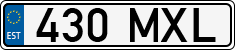 License plate of Estonia, Regular car plates