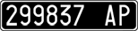 License plate of Italy, Cars (1927 year series)