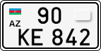 License plate of Azerbaijan, Cars