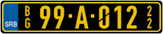 License plate of Serbia, Diplomatic