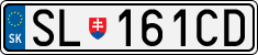 License plate of Slovakia, Cars