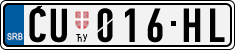 License plate of Serbia, Cars