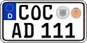 German license plate, Regular plates