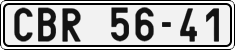 License plate of the Czech Republic, Cars (1960)