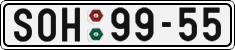 License plate of the Czech Republic, Cars (1960)