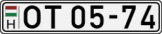 license plates of Hungary, Oldtimers (1990)