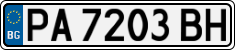 License plate of Bulgaria, Cars