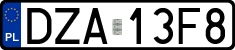 License plates of Poland, Regular car plates
