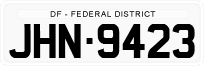 License plate of Brazil, Authorities (1990)