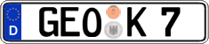 German license plate, Regular plates