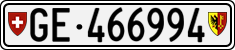 License plate of Switzerland, Cars