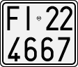 License plate of Italy, Motorcycles (1927 year series)