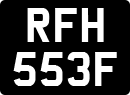 License plate of the United Kingdom, 1963 year system