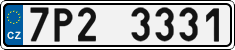 License plate of the Czech Republic, Cars (2001)