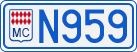 License plate of Monaco, Cars