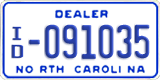 North Carolina, Dealer (A/D-12345(6))