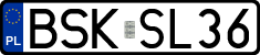 License plates of Poland, Regular car plates