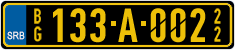 License plate of Serbia, Diplomatic