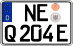 German license plate, Electric vehicles