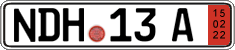 German license plate, Export transit plates